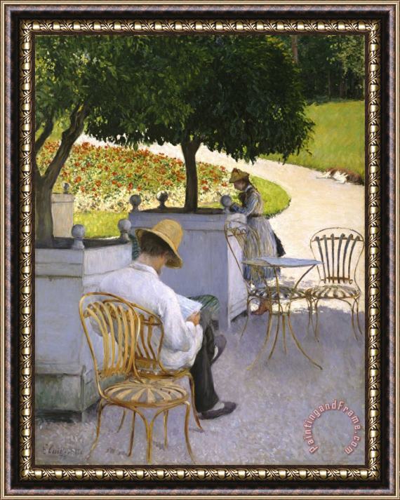 Gustave Caillebotte The Orange Trees Framed Painting