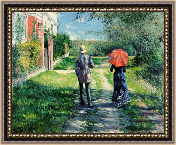 Gustave Caillebotte The Path Uphil Framed Print