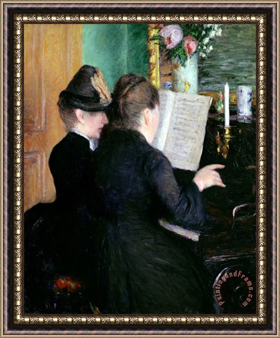Gustave Caillebotte The Piano Lesson Framed Painting
