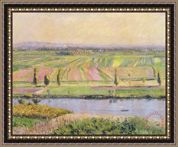 Gustave Caillebotte The Plain Of Gennevilliers From The Hills Of Argenteuil Framed Painting