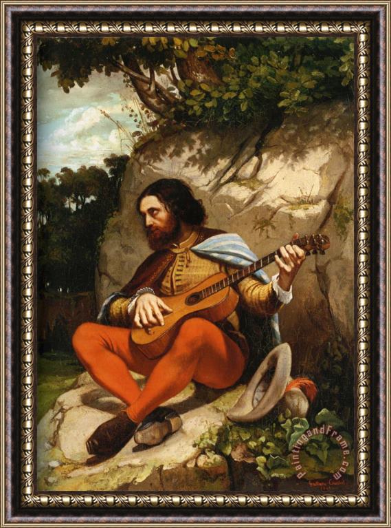 Gustave Courbet Guitarrero Framed Painting