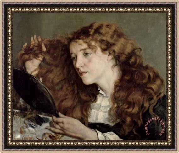 Gustave Courbet Jo The Beautiful Irish Girl Framed Painting