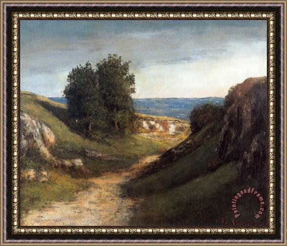 Gustave Courbet Paysage Guyere Framed Painting