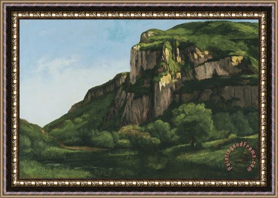 Gustave Courbet Rocks at Mouthier Framed Painting