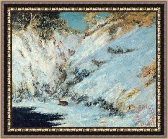 Gustave Courbet Snowy Landscape Framed Print