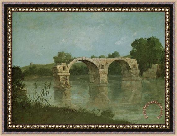 Gustave Courbet The Bridge at Ambrussum Framed Painting