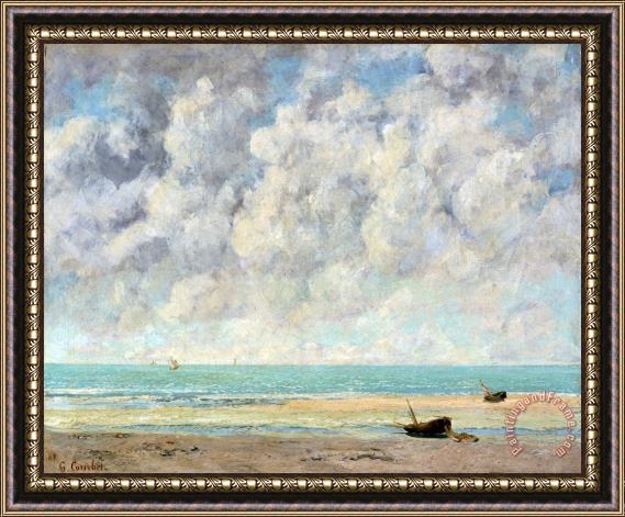 Gustave Courbet The Calm Sea Framed Painting