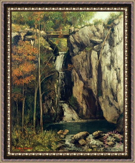 Gustave Courbet The Chasm at Conches Framed Print