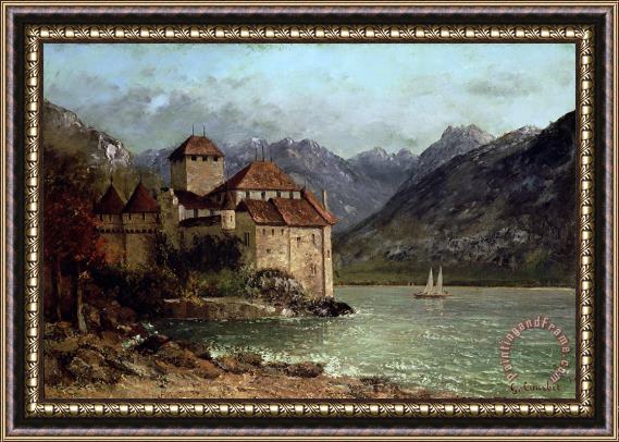 Gustave Courbet The Chateau de Chillon Framed Painting