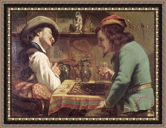 Gustave Courbet The Game of Draughts Framed Print