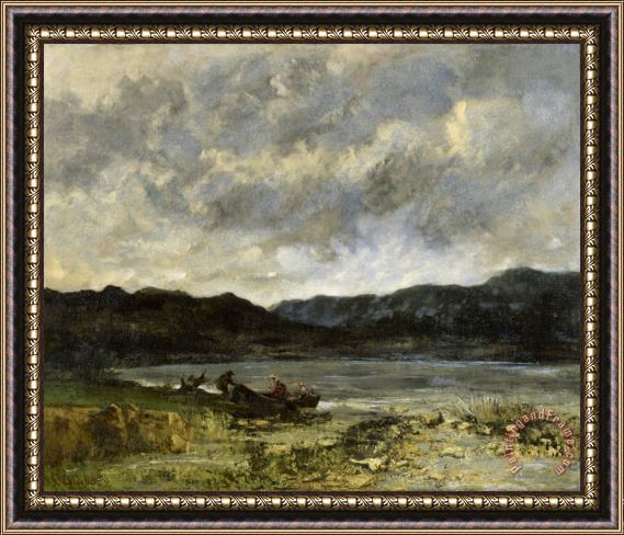 Gustave Courbet The Lake, Near Saint Point Framed Painting