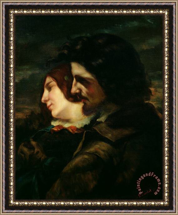 Gustave Courbet The Lovers in The Countryside Framed Painting