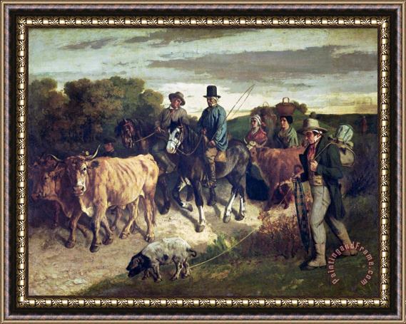 Gustave Courbet The Peasants of Flagey Returning From The Fair Framed Print