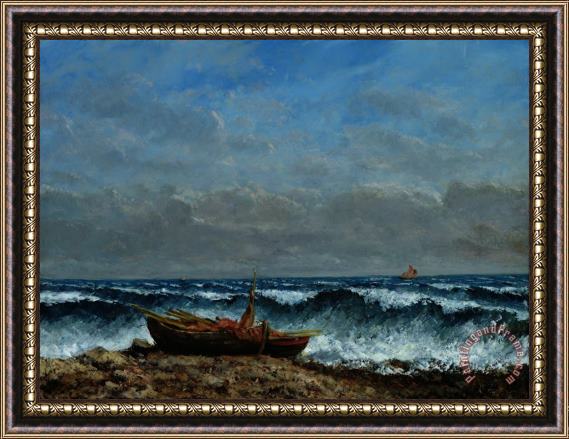 Gustave Courbet The Stormy Sea Or, The Wave Framed Print