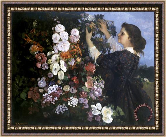 Gustave Courbet The Trellis Framed Painting