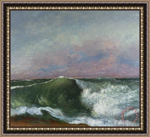 Gustave Courbet The Wave Framed Painting