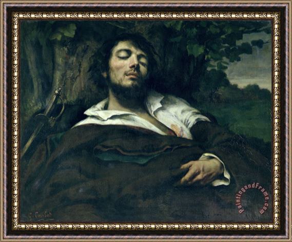 Gustave Courbet The Wounded Man Framed Print