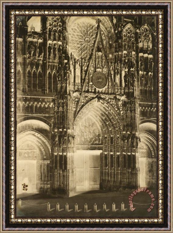 Gustave De Beaucorps Rheims Cathedral Framed Painting