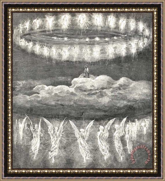 Gustave Dore Angels Dante's Paradise Illustration Framed Print