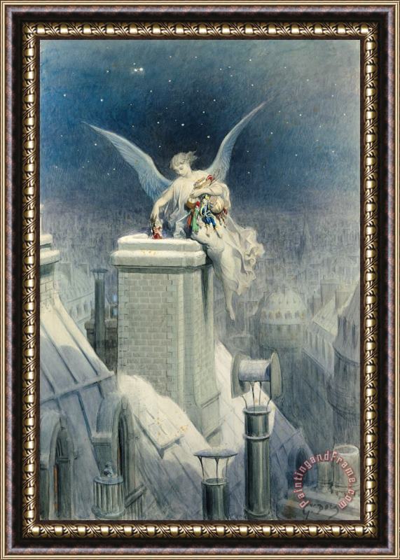 Gustave Dore Christmas Eve Framed Painting