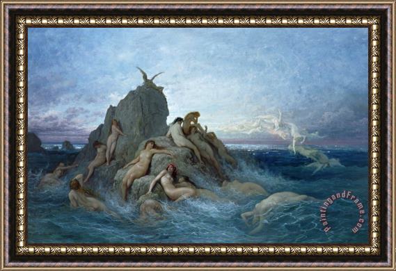 Gustave Dore Les Oceanides Framed Painting