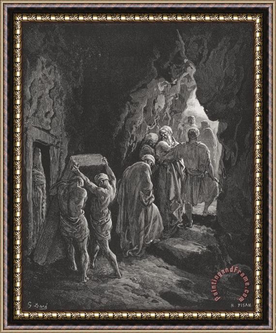 Gustave Dore The Burial Of Sarah Framed Print