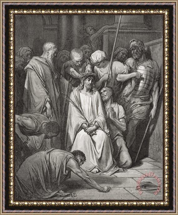 Gustave Dore The Crown Of Thorns Framed Print