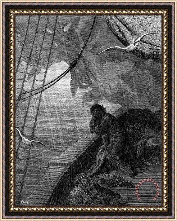 Gustave Dore The Rain Begins To Fall Framed Print