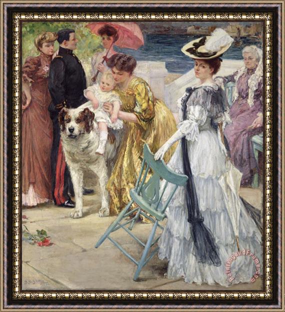 Gustave Grau En Famille Framed Painting