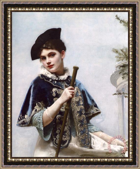 Gustave Jean Jacquet A Portrait of a Noble Lady Framed Print