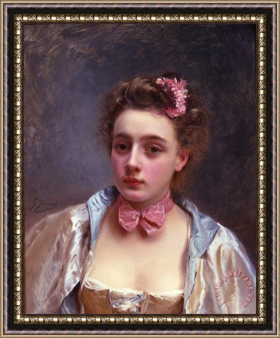 Gustave Jean Jacquet Dressed for The Ball Framed Print