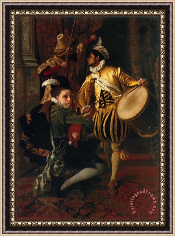 Gustave Jean Jacquet Musical Interlude Framed Print