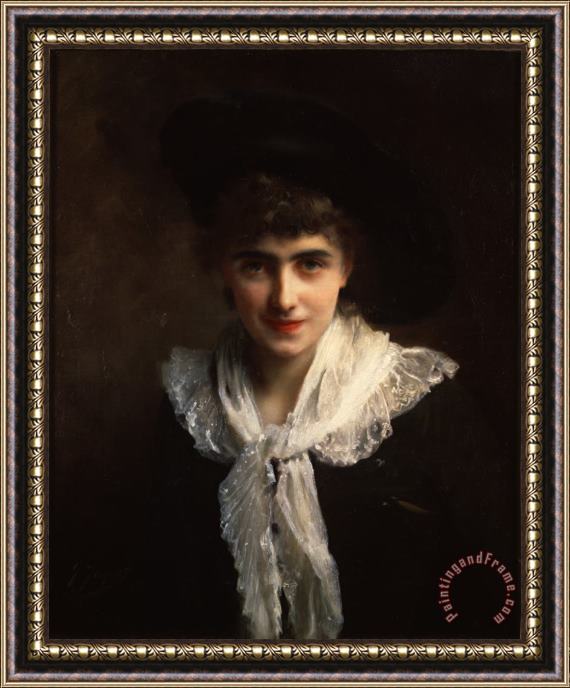 Gustave Jean Jacquet Portrait of Madame Roland Framed Print