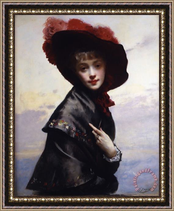Gustave Jean Jacquet The Coquette Framed Print