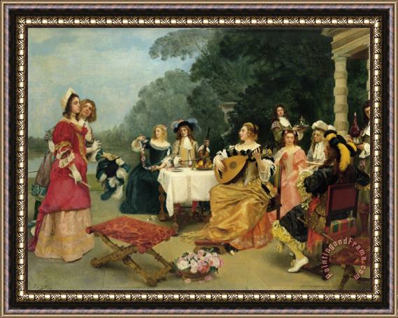 Gustave Jean Jacquet The Recital Framed Painting