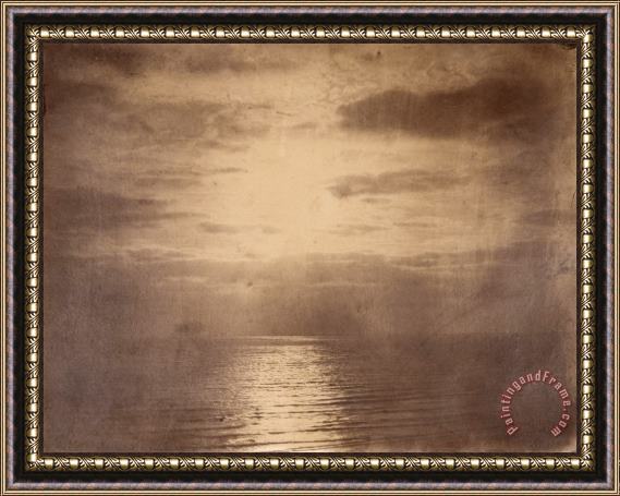 Gustave Le Gray Solar Effect in The Clouds Ocean (effet De Soleil Dans Les Nuages Ocean) Framed Painting