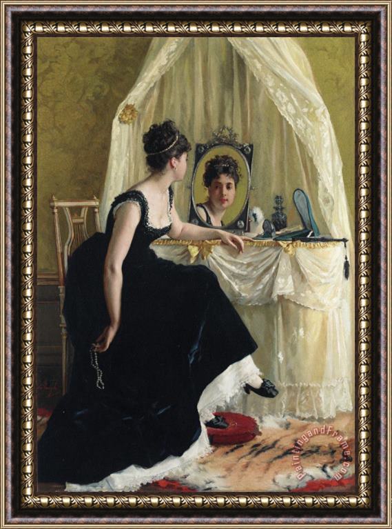 Gustave Leonhard De Jonghe Vanity Framed Painting