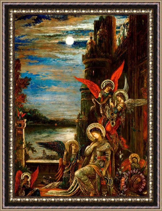 Gustave Moreau St Cecilia The Angels Announcing Her Coming Martyrdom Framed Print