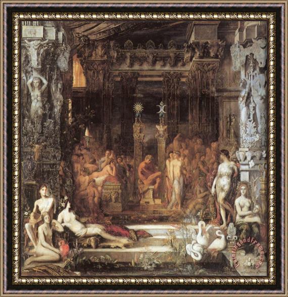 Gustave Moreau The Daughters of Thespius Framed Painting