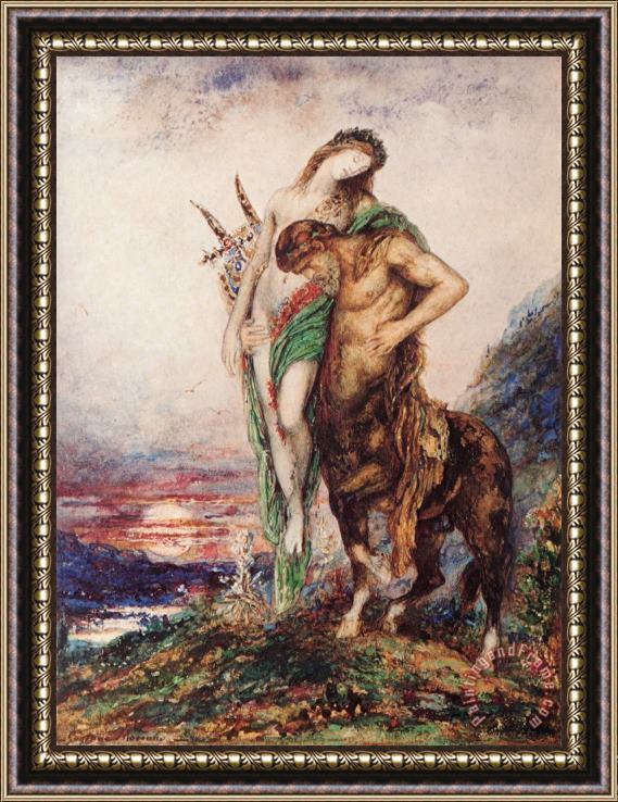 Gustave Moreau The Dead Poet Borne by a Centaur Framed Print
