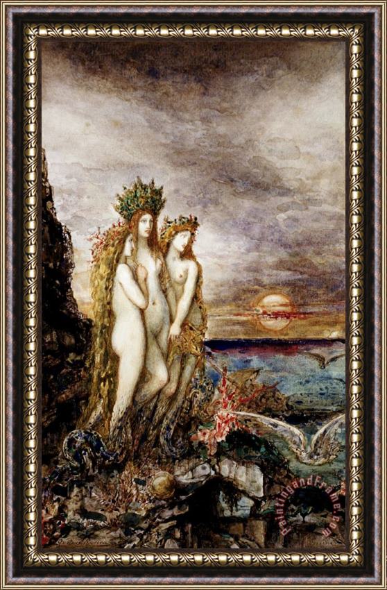 Gustave Moreau The Sirens Framed Print