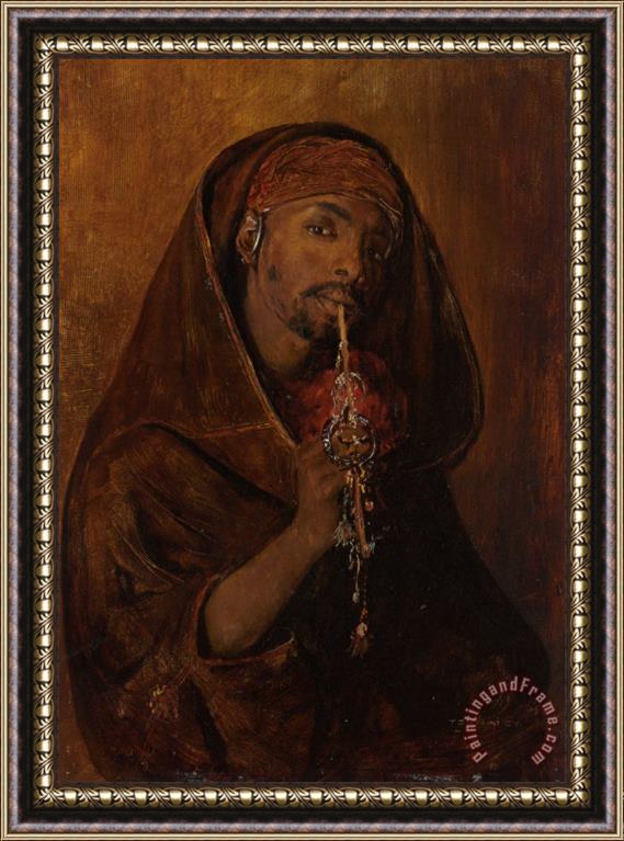 Gyula Tornai The Moorish Smoker Framed Print