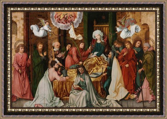 H. d. A Holbein The Dormition of The Virgin Framed Painting