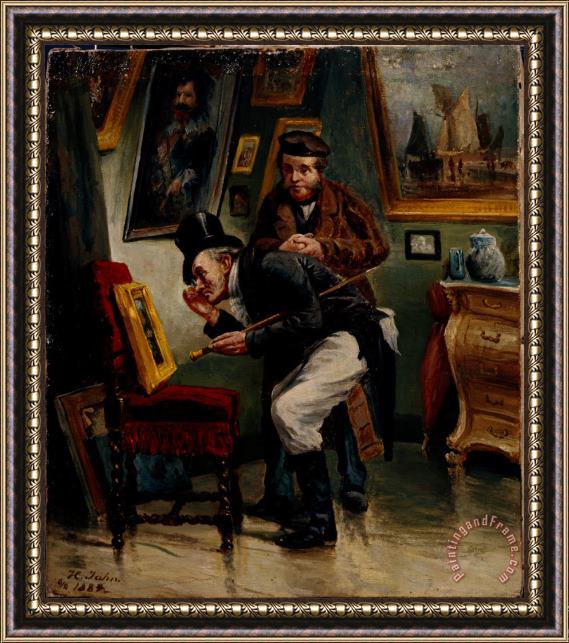 H Jahn The Art Dealer Framed Painting
