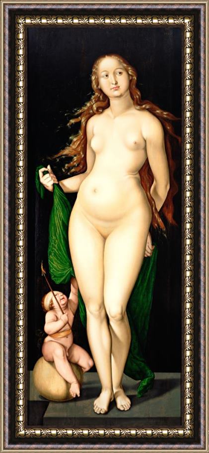 Hans Baldung Grien Venus And Amor Framed Painting
