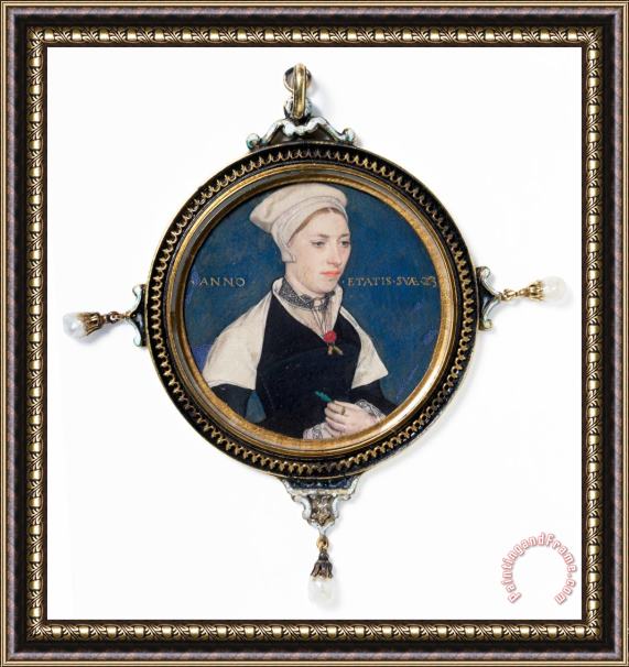Hans Holbein the Younger Mrs Jane Small, Formerly Mrs Pemberton Framed Painting