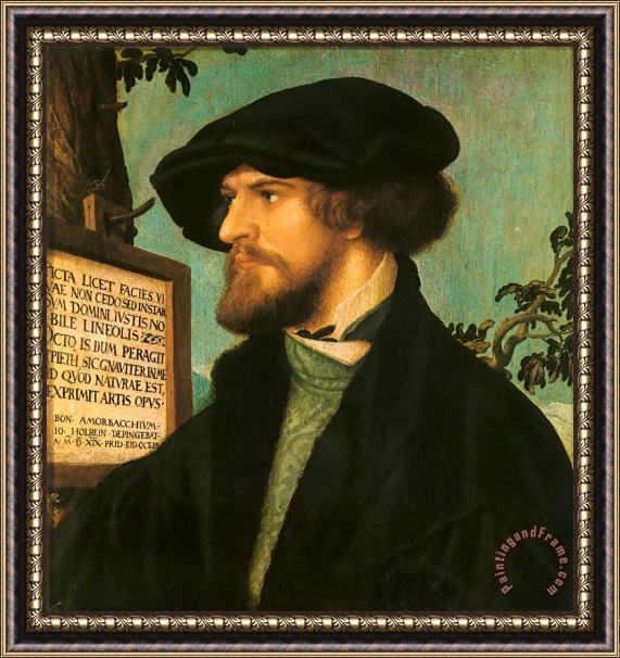 Hans Holbein the Younger Portrait of Bonifacius Amerbach Framed Painting