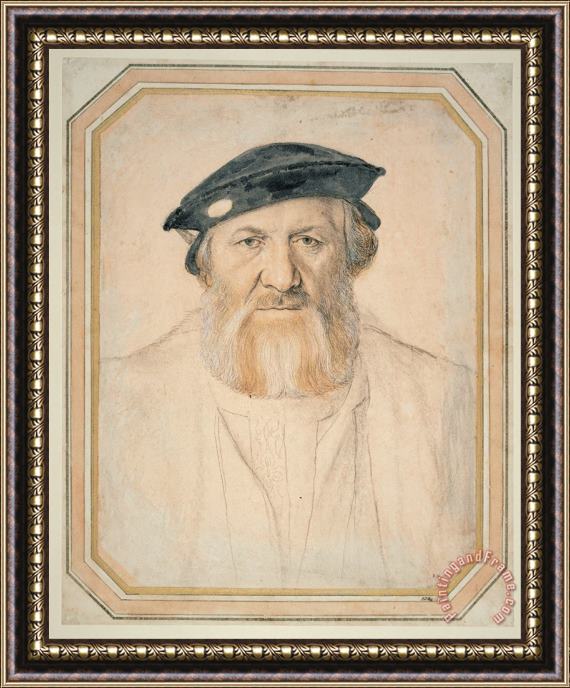 Hans Holbein the Younger Portrait of Charles De Solier, Sieur De Morette Framed Painting