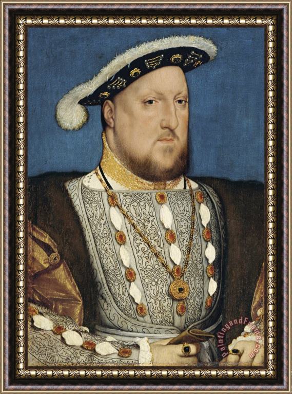 Hans Holbein the Younger Portrait of Henry VIII of England Framed Print