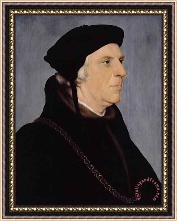 Hans Holbein the Younger Sir William Butts, Physician Framed Painting